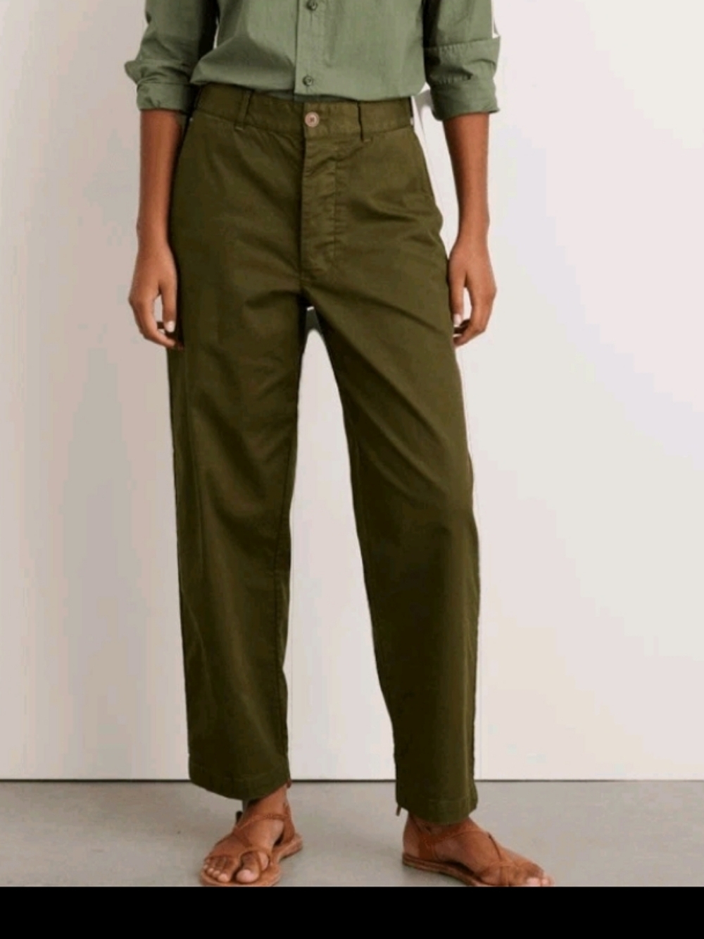 Alex Mill Boyish Chino Pant in Military Olive Green‎ Size 6